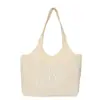Bolso de hombro tipo tote de lona casual con letras estilo coreano de moda para mujer, nuevo modelo otoño 2026, de gran capacidad, casual para el día a día