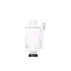 Botella de Vidrio para Loción de Sub-empaque Personalizada Tubo Delgado de 50 ml Botella Transparente con Atomizador Tapa Múltiple Opcional Botella con Dispensador de Acrílico