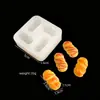 Mini Molde de Silicona para Pan Realista con Forma de Corazón Molde para Hornear Hot Dogs Molde de Silicona para Resina