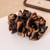 Pinza de Pelo Burbuja con Estampado de Leopardo Vintage en Forma de Nube, Pasador Elegante y Suave, Pinza de Tiburón para la Parte Trasera de la Cabeza para Mujeres
