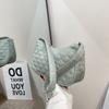 Estilo coreano moda casual bolsa de axilas bolsa de mão feminina textura simples bordado fio losango bolsa de mão bolsa de ombro