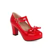 Sapatos de Salto Alto com Bico Fino para Viagem, Boca Rasa, Primavera e Outono, Sapatos Únicos, Mesa d'Água, Salto Alto Grosso, Tamanhos 33-46, Sapatos de Comércio Exterior