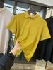Mesmo Estilo do Di! Tecido Fresco Zíper Laminado Elástico em Quatro Direções Verão Esportes e Lazer ao Ar Livre Camisa Polo Camiseta de Manga Curta para Homens