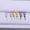 Accesorios DIY Plata de ley S925 aretes clásicos estilo extranjero de perlas aretes soporte vacío aretes delicados soporte plateado 7-12 mm