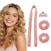 Nuevo juego de rizador de pelo sin calor transfronterizo con acolchado de algodón de doble sección, no daña el cabello, perfecto para personas perezosas para dormir