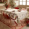 Mantel Impermeable Navideño Decoración de Ambiente Mantel Mesa de Comedor Estilo Ins Tela de Fondo para Fotos Puesto Tela Resistente a Manchas