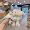 Saia Chiffon Tulipa Fofa Chaveiro de Coelho Pendente Orelha Boneca Coelho de Pelúcia Fofa Pingente para Bolsa Viral