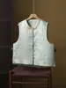 Brocado 100% seda de morera con estampado floral, nuevo estilo chino, chaleco chaqueta de seda tipo brocado Song para mujer, cárdigan superior tradicional chino