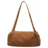 Bolso de ante para la axila para mujer, nueva moda de otoño 2026, retro, estilo para ir al trabajo, de alta gama, bolso de un solo hombro Maillard