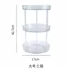 Estante giratorio de almacenamiento de condimentos de cocina transfronterizo, estante de almacenamiento de escritorio para baño, estante de rayas de escritorio para maquillaje y cuidado de la piel