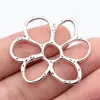 39x34mm 4g Prata Antiga Acessórios para Joias DIY Conector Flor Oca