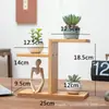 Estante de Flores Carnosas Celebrado en Internet Multicapa Interior Sala de Estar Hogar Escritorio Decorativo Balcón Estante de Bambú Estante Colgante Multicapa Venta al por Mayor