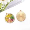 1 Accesorio de Joyería de Aleación DIY Color Oro K Colgante Esmaltado Llavero Adorno para Colgar en el Coche Luna Estrella Corazón Flor