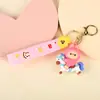 Llavero de goma suave de dibujos animados de PVC, muñeco de peluche 3D personalizado, colgante para mochila, llavero, accesorio para bolso, regalo pequeño