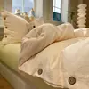 Conjunto de cama de quatro peças, modelo novo 2026, lençol com elástico, fronha, roupa de cama para todas as estações, capa de edredom, conjunto de três peças para cama de solteiro