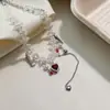 Colar com Pingente de Borla de Pérola Tecida Elegante Doce para Mulheres Estilo Frio Moda Alto Padrão Sensação Nicho Corrente para Clavícula Corrente