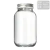 Picles pote vidro redondo pote mel atacado molho pimenta pote geleia pote vazio com tampa pote de vidro tipo mason jar pote