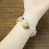 Pulsera de Doble Círculo para Mujer Multi-Estilo con Perlas Naturales Tianshan Cui Bei, Círculos Múltiples, Nicho de Alta Gama, Fábrica de Jade de Xinjiang, Venta al por Mayor