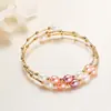 Venta al por mayor de joyería Pulseras de estilo étnico Joyería barroca Suministro de puesto de productos pequeños de Yiwu Pulseras de perlas de agua dulce para mujer