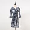 Vestido Estampado Blanco y Negro Estilo Coreano con Tirantes en el Pecho, Ropa de Trabajo Elegante Falda Cruzada para Mujer Pg Dvf2025 Verano Nuevo Estilo