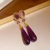 Pendientes Colgantes de Diamantes Estilo Palacio Retro Diseño de Nicho Pendientes Versátiles de Moda Pendientes de Alto Nivel Estilo Antiguo Dinastía Han