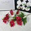 Nueva Xiangxuelan de 5 ramas, flor artificial Xiangxuelan individual de alta gama para boda, decoración de arreglos florales para salón de bodas, flor falsa