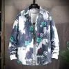 Camisa Retrô de Manga Longa 2025 Masculina Outono Nova Moda Versátil Tendência de Marca Solta Casual Camisa Jovem Tendência