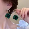Pendientes Retro de CD Franceses con un Diseño de Nicho, Elegantes y Sofisticados, Exquisitos Pendientes de Botón Estilo Chanel con una Sensación de Lujo Ligero y Gama Alta