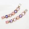 Brincos de cristal de diamante multicamadas grandes e americanos tendência personalizada contraste geométrico cor brincos de diamante brincos longos