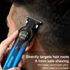Cortador de Cabelo Elétrico Profissional para Salão de Beleza com Display Digital, Cortador de Cabelo Elétrico para Cabeça Raspada com Óleo