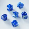 Acessórios de lápis-lazúli naturais com incrustação de ouro 18K, contas espaçadoras em formato de pêssego, acessórios para joias DIY feitos à mão, contas soltas, acessórios para atacado
