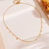 Colar de Aço Titânio Gota Nova de Luxo Leve para Mulheres Design de Nicho Corrente para Clavícula Novos Acessórios de Ouro 18K Corrente de Lã