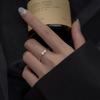Anillo ajustable con apertura en el dedo índice del arco diseño de nicho femenino Joker joyería de lujo ligero estilo frío venta al por mayor