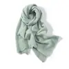 Cachecol Puro Cashmere para Mulheres Outono e Inverno Estilo Coreano Recortado Crochê Tricotado Cachecol Quente Longo Xale Versátil