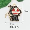 Colgante de aleación con forma de calabaza, fantasma y murciélago para Halloween, accesorios de bricolaje, llavero y colgante.