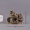 Latón Puro (Par) Pixiu que Atrae la Fortuna, Artesanías Decorativas Vintage que Devuelven la Riqueza, Adornos de Cobre, Estilo Antiguo