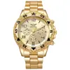 2024 AliExpress Explosiones Reloj para Hombre Reloj Falso de Tres Ojos Casual Correa de Acero Reloj de Aleación Moda Reloj Venta al por Mayor