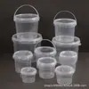 Fornecimento de Fábrica Alta QuaLidade 0,3L-5L Transparente Pp PLástico Redondo Bolsa de Mão Balde Brinquedo Bloco de Construção Caixa de Armazenamento Selada Balde