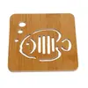 Porta-copos de madeira vazados, espessados para uso na cozinha, resistentes ao calor e isolantes, antiderrapantes, adequados para panelas, tigelas, pratos e copos