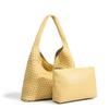 Bolsas Tejidas Hechas a Mano Transfronterizas para Mujer, Bolso Cubo de Hombro de Gran Capacidad, Bolso Tote Versátil para el Día a Día, Set de Bolsas Tejidas Madre e Hija