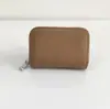 Portatarjetas de Bus e Identificación de Cuero de Vaca de Primera Capa con Cremallera, 12 Ranuras para Tarjetas, Diseño Personalizado Ligero, Pedido Pequeño