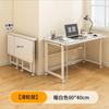 Escritorio Plegable Transfronterizo con Librero Integrado, Escritorio Sencillo para Computadora, Escritorio para Dormitorio, Mesa de Estudio Portátil con Ruedas