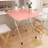 Mesa Dobrável, Mesa Lateral, Mesa de Jantar Doméstica Simples, Mesa Pequena Fácil de Usar para Comer, Adequada para 2-4 Pessoas, Mesa Quadrada Pequena Portátil para Montar Barracas