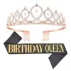 Corona de Cumpleaños Europea y Americana Diadema para la Cabeza Tarjeta para el Cabello Letra hapybirthday Feliz Cumpleaños Banda para el Cabello