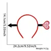 Diadema de Corazón Rojo Día de San Valentín Chino Decoraciones para Fiesta Temática Romántica Accesorios para Fotos Tocado de Corazón Rojo Melocotón