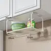 Prateleira de Armazenamento sob o Armário de Parede da Cozinha, Prateleira Invertida Dentro do Armário da Cozinha, Suporte de Papel Toalha para Pendurar, Escorredor de Louça, Rack para Pia, Ferramenta Mágica