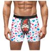 Ropa interior masculina con estampado digital 3D de labios rojos, sexy, de alta elasticidad, regalo de San Valentín europeo y americano 2025