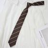 Camisa Básica Rayas Estilo Japonés JK/DK Sin Corbata Estilo Preppy Estudiante Cianosis Gris Azul Accesorios para Hombres y Mujeres Niños
