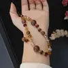 Cadena de Teléfono de Cristal Fragante Natural Cadena Anti-Pérdida Encanto Dulce Brillante para Bolso Estilo Girly Joyería con Cuentas Colgante