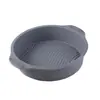 Em Estoque Formas Redondas para Bolo de 10 polegadas Mousse Chiffon Forma para Pão Silicone de Grau Alimentício Forma para Bolo Assadeira de Pizza